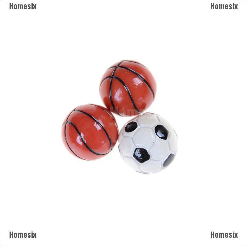 [HoMSI] 1:6/1:12 Dollhouse Miniature Sports Balls Soccer Football and Basketball Decor SUU