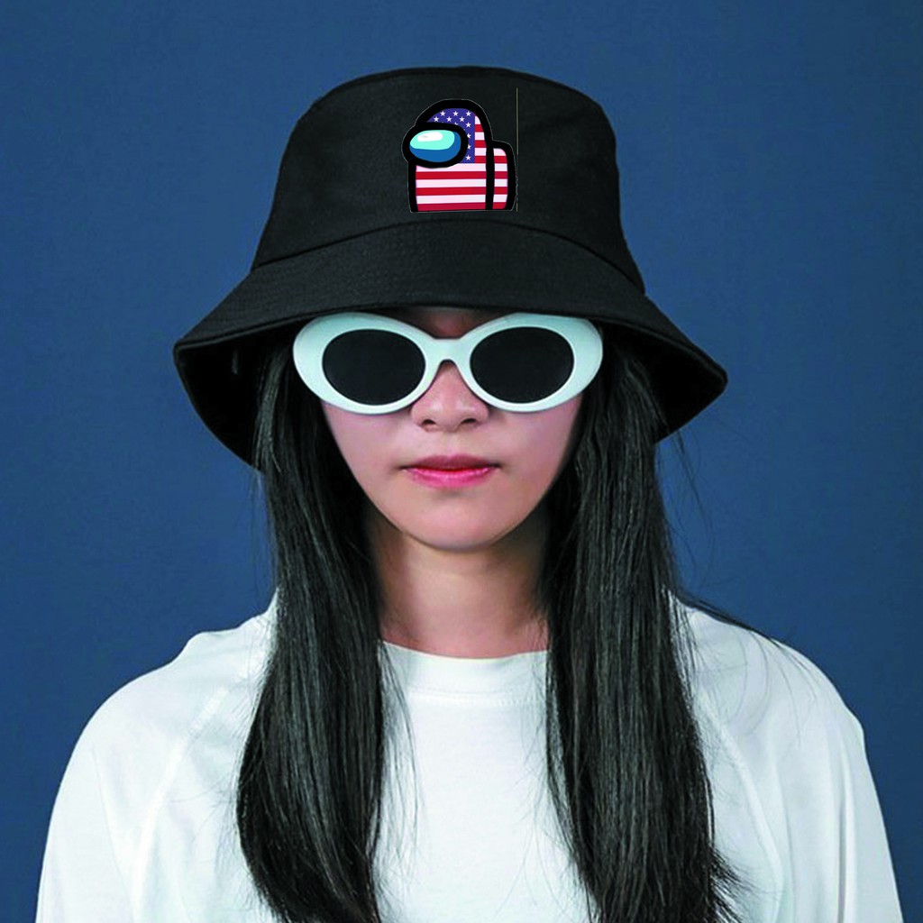 Mũ bucket Logo 85 Vương Nhất Bác anime chibi nón đen đi học thời trang