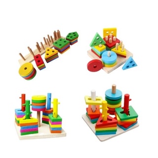 Đồ Chơi Cho Bé Thả cọc Hình Khối Đồ Chơi Giáo Dục Montessori Phân Loại An Toàn Trẻ 0 Đến 6 Tuổi BEEKIDS