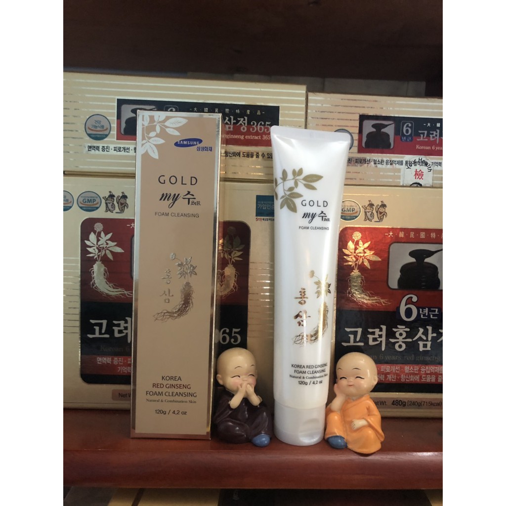 Sữa rửa mặt hồng sâm Vàng My Jin Gold Korea Red Ginseng Foam Cleanser Hàn Quốc