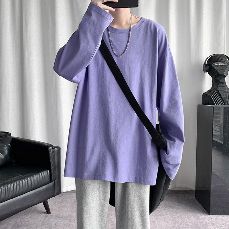 Áo Thun Tay Dài Dáng Rộng Thời Trang Thu Đông Cho Nam Size S-5XL
