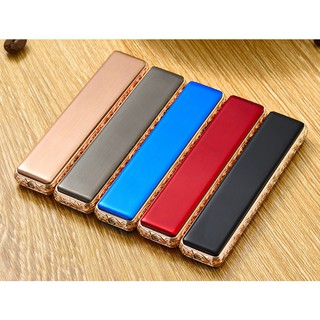 Hộp quẹt sạc USB siêu mỏng màu Đồng