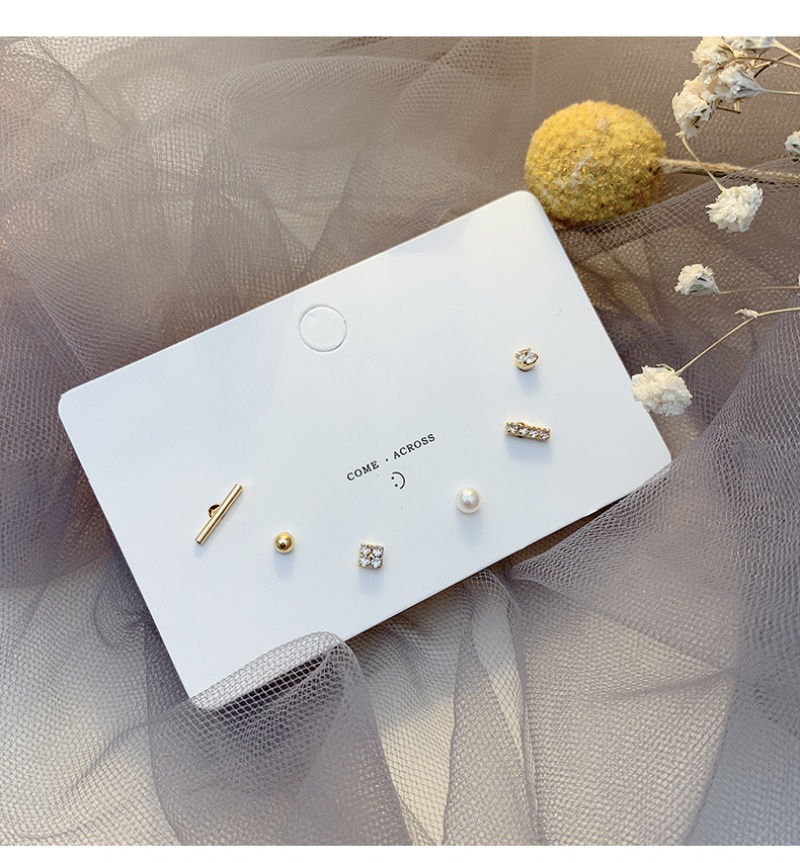 Bộ 3 Cặp Khuyên Tai Kim Bạc Thiết Kế Đơn Giản