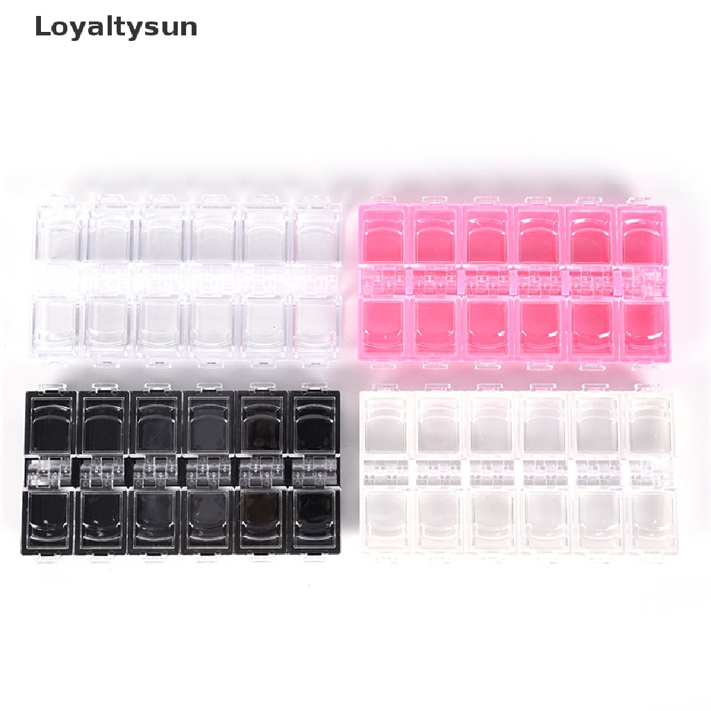 (Hàng Mới) Hộp Nhựa 12 Ngăn Đựng Trang Sức / Móng Tay