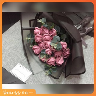 Bó hoa sáp vĩnh cửu 15 bông - kèm phụ kiện