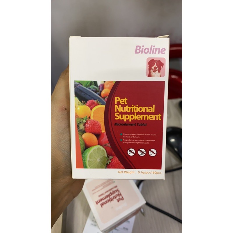 160 Viên Bioline Bổ Máu & Bổ Sung Vitamin, Khoáng tổng hợp cho Thú Cưng