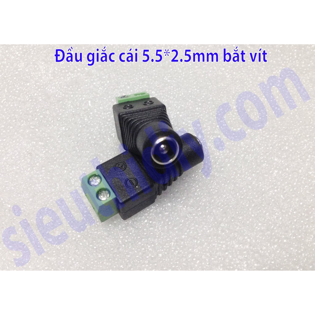 Giắc nguồn 5.5x2.5mm, 5.5x2.1mm DC đực - cái bắt vít sắt