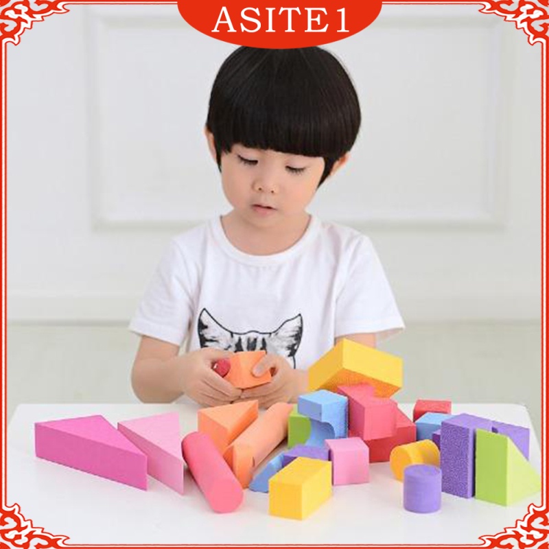 Bộ 25 Khối Xốp EVA Mềm 3.5cm Đồ Chơi Xếp Hình Cho Bé