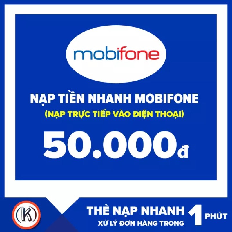 Thẻ Mobiphone mệnh giá 50k