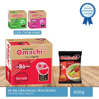 Thùng 30 Gói Mì Ăn Liền Trứng Khoai Tây Omachi Nước Cốt Đậm Đà 80g