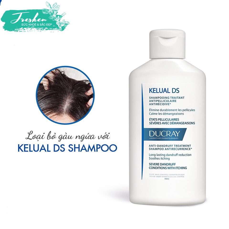 ✅ (CHÍNH HÃNG) Dầu gội trị gàu nặng Kelual DS Shampoo - Ducray 100ml