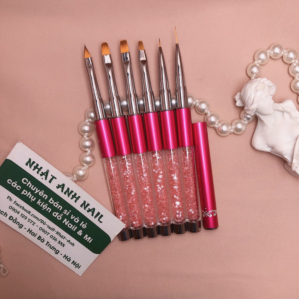Set cọ nail cán đá 7 cây