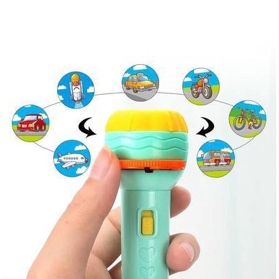HÀNG LOẠI 1 - Đồ chơi đèn pin chiếu hình, 24 hình có sẵn cho bé