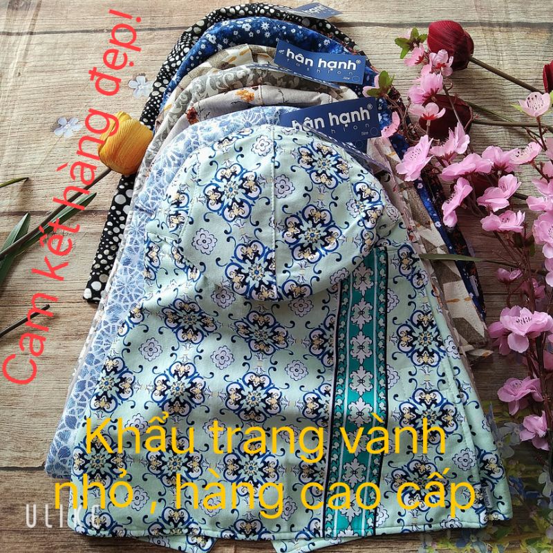 Nón khẩu trang vành nhỏ Cao cấp nhiều hoạ tiết,khẩu trang nón vải chống nắng vải thun co giãn 2 chiều nhập khẩu.