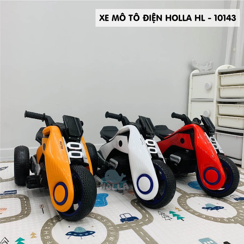 Xe máy điện Moto địa hình Holla HL-10143 | Xe máy điện trẻ em - Đồ chơi vận động ngoài trời cho bé