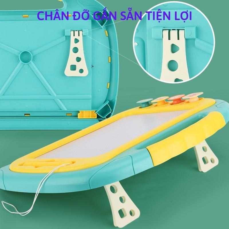 Bảng vẽ tự xóa cho bé thông minh có chân bàn, bảng từ tính tập viết, tập vẽ, siêu to - BABYGYM