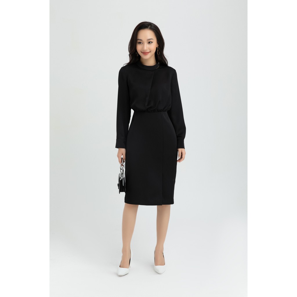 Đầm ôm cổ cách điệu IVY moda MS 48C5997 | BigBuy360 - bigbuy360.vn