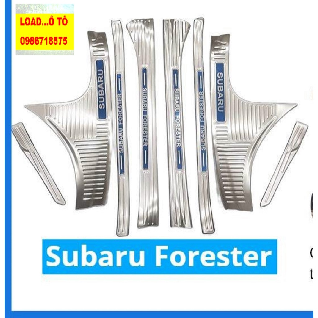 Ốp Bậc Cửa, Nẹp Bước Chân Xe Sabaru Forester Mẫu Inox Cao Cấp