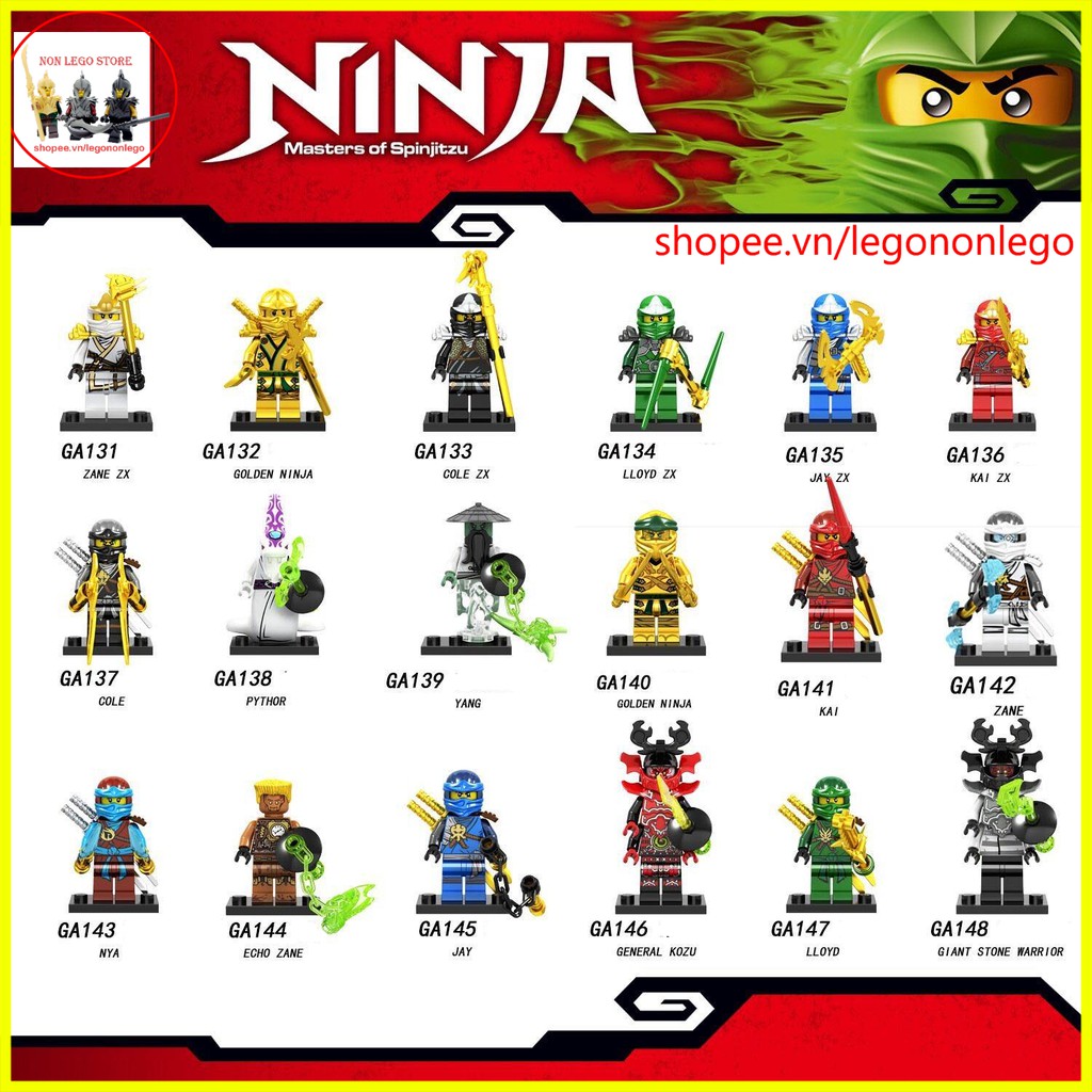 Minifigure các nhân vật Ninjago tuyệt đẹp đầy đủ phụ kiện GA131-48