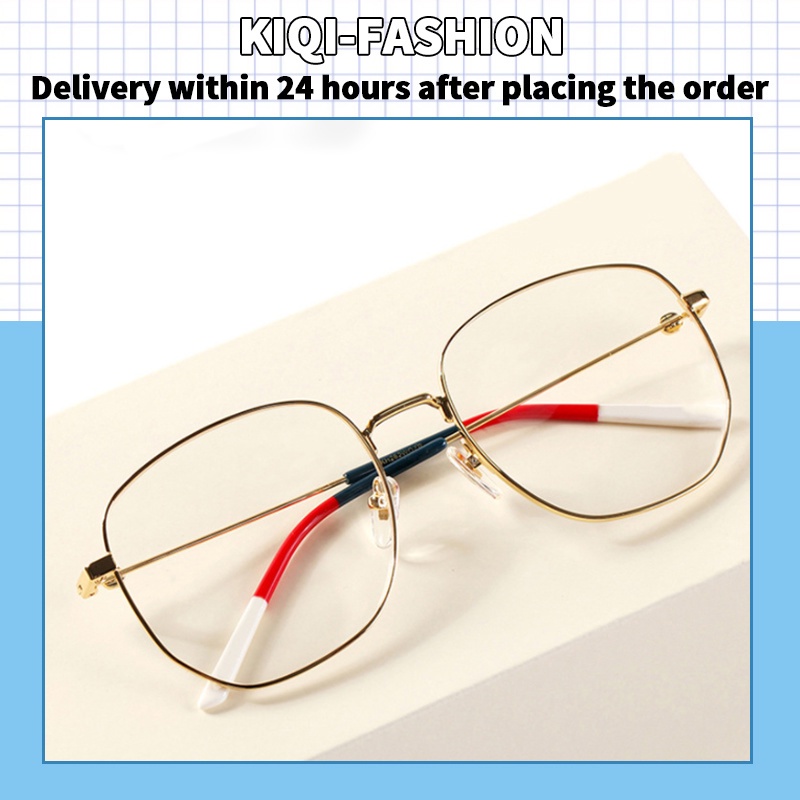 (KIQI-FASHION) COD Mắt Kính Bảo Vệ Mắt Trong Suốt Chống Bức Xạ Từ Máy Tính Thời Trang Hàn Quốc Cho Nam Nữ