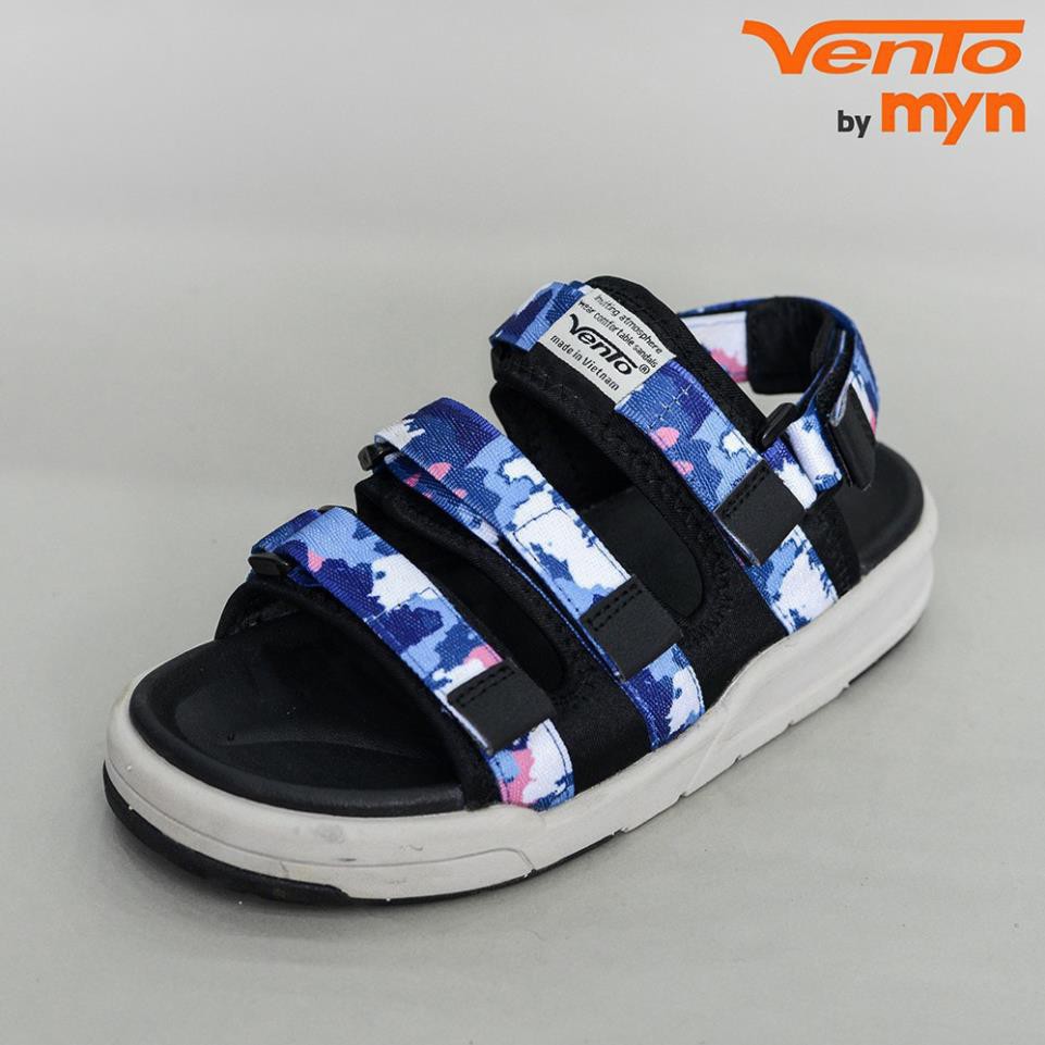 Giày Sandal Vento 3 Quai Ngang SD1001 Blue Camo Thế Hệ Gen Z [Đế IP cao 3cm] -h91