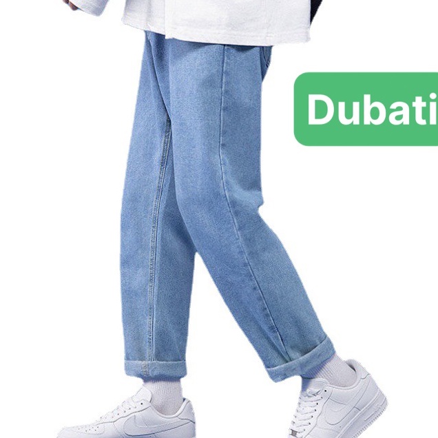 QUẦN JEAN NAM CHẤT BÒ XANH BIỂN TRƠN THỜI TRANG TRẺ TRUNG- DB 5678- DUBATI FASHION