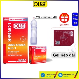 Bao cao su oleo gân gai kéo dài hộp 12 bao