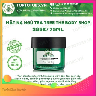SALE SALE Mặt nạ ngủ The Body Shop Tea Tree Anti-imperfection Night Mask ngừa và giảm mụn, thanh lọc da, kiềm dầu SALE S