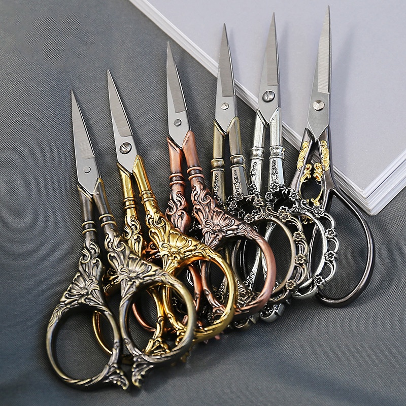 Nguồn cung cấp may bằng thép không gỉ Kéo may chuyên nghiệp DIY Kéo cổ điển Vải thêu Kéo nhỏ