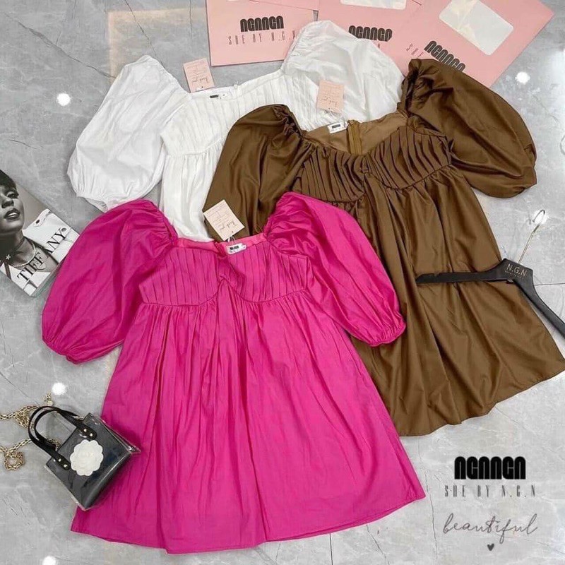 [Mã FAGREEN1505 giảm tới 30K đơn 99K] VÁY BABYDOLL XẾP LY NGỰC | BigBuy360 - bigbuy360.vn