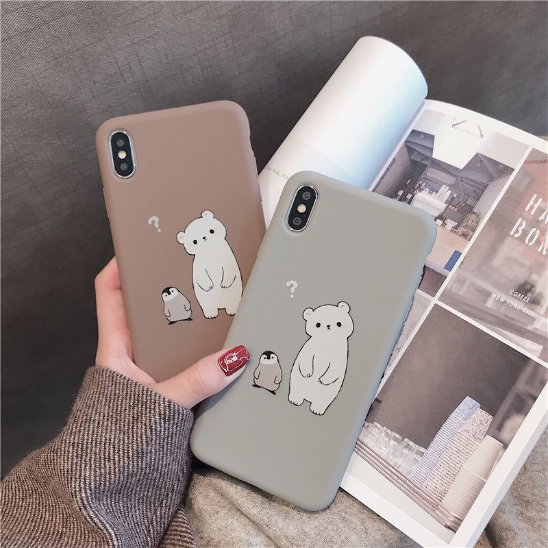 Ốp lưng iphone Gấu yêu TPU trơn dẻo mềm 5/5s/6/6plus/6s/6splus/7/7plus/8/8plus/x/xr/xs/11/12/pro/max/plus/promax | BigBuy360 - bigbuy360.vn