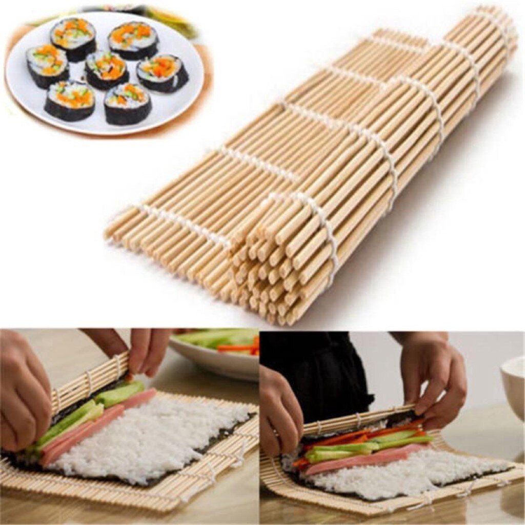 MÀNH TRE LẠT TRÒN CUỘN SUSHI, KIMBAP, CƠM RONG BIỂN TIỆN LỢI, DỄ DÀNG CHẤT LIỆU TỰ NHIÊN AN TOÀN