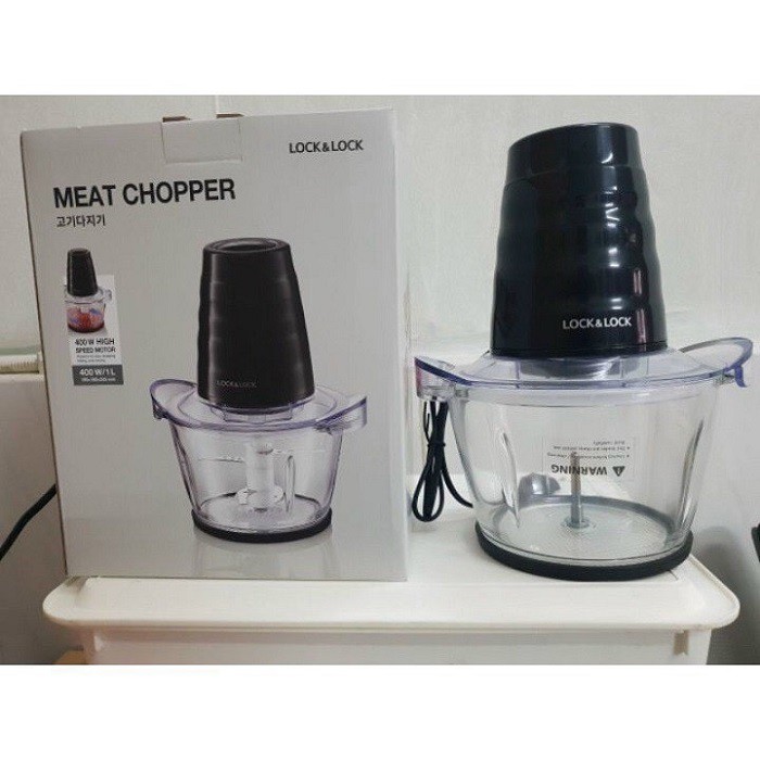 Máy xay thịt cối thủy tinh Lock&Lock Meat Chopper EJM156BLK