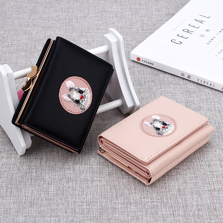 JIUFENG Ví ngắn chất liệu da PU họa tiết hình thỏ dễ thương cho nữ | BigBuy360 - bigbuy360.vn