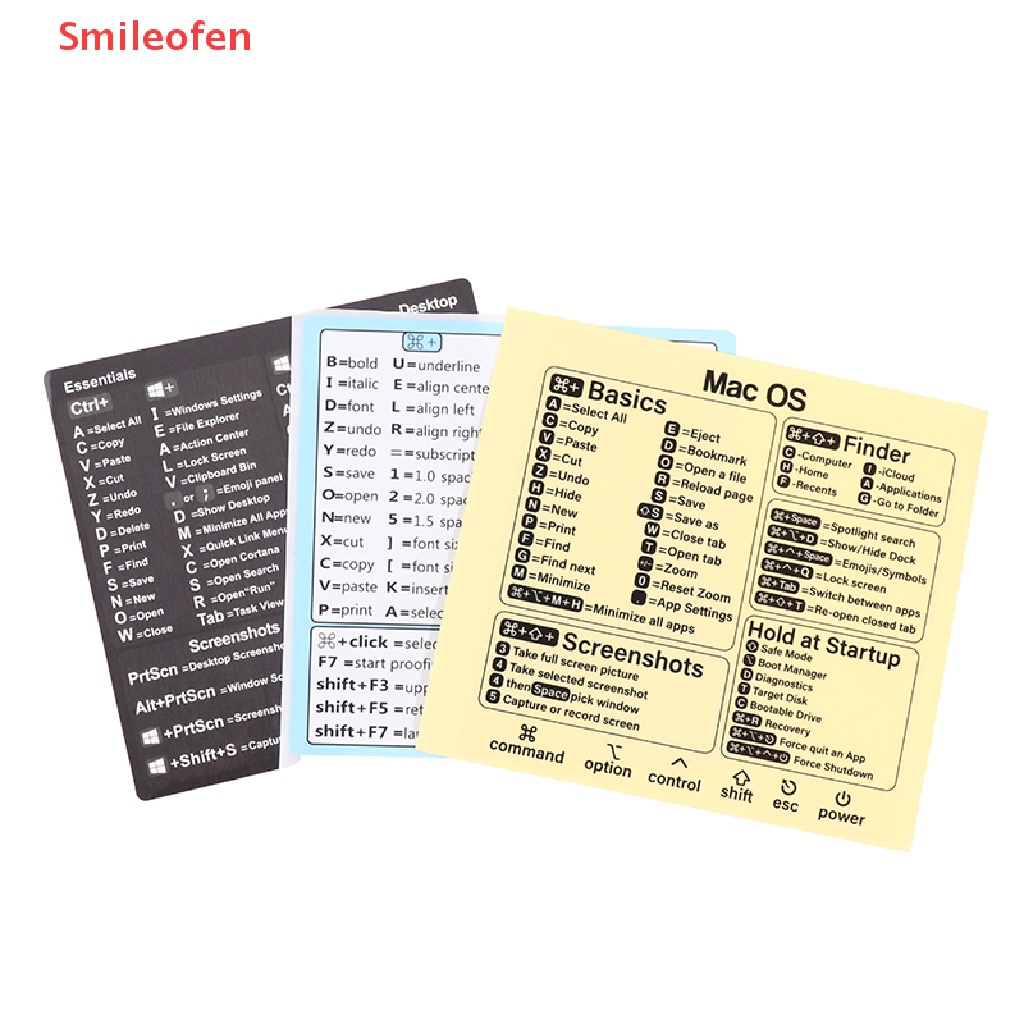 Sticker Dán Bàn Phím Tắt Tự Dính Dành Cho PC Laptop Máy Tính Để Bàn Mới