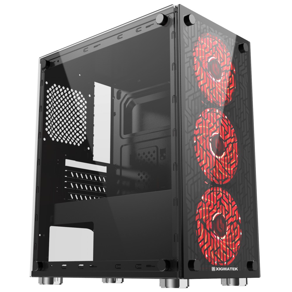 Vỏ Case PC Xigmateck NYX (No fan) 2 mặt kính cường lực BH 12 tháng giá rẻ.