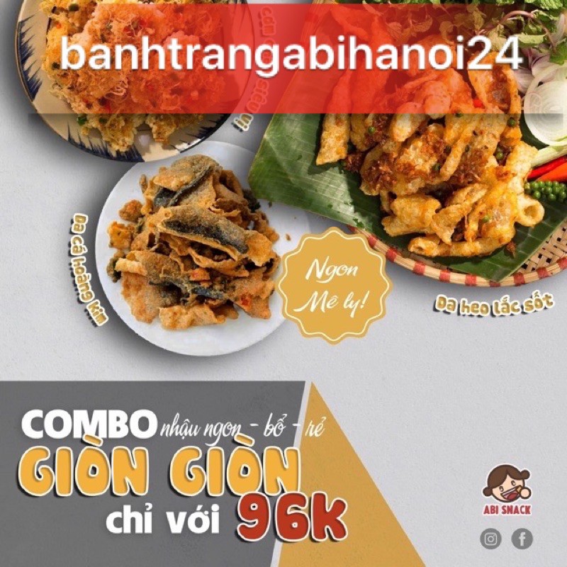 COMBO DA CÁ -DA HEO -CƠM CHÁY