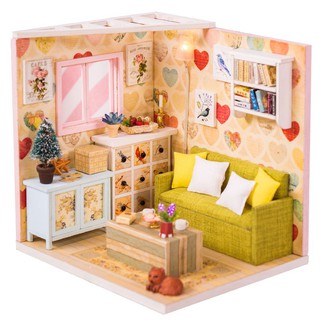 Mô Hình Nhà Gỗ Búp Bê DIY: Căn Phòng LEISURELY REST - M010 Tặng Mica Và Keo Rán