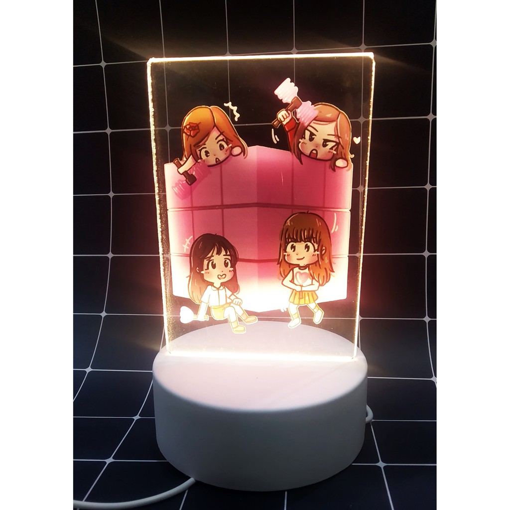 [Mã LIFE10K15 giảm 10K đơn 20K] Đèn Led 3D Blackpink DLI3 Đèn Ngủ 3D Sáng Tạo cute dễ thương