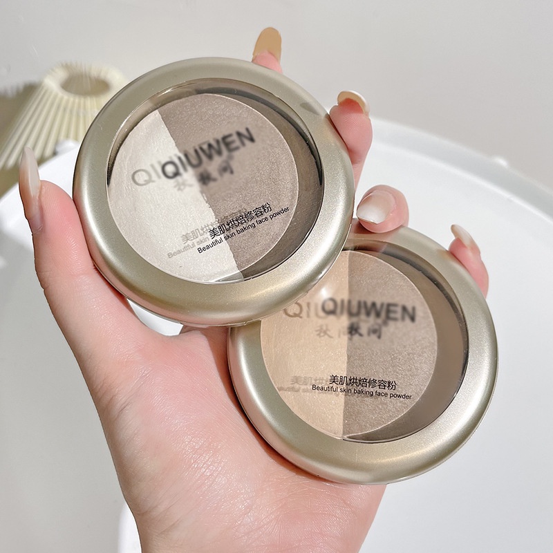 Bảng phấn tạo khối và bắt sáng hai màu