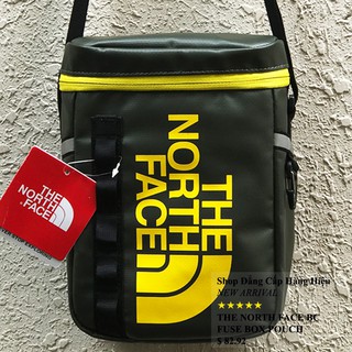 Túi đeo chéo The North Face BC Fuse Box Pounch màu rêu đen logo vàng
