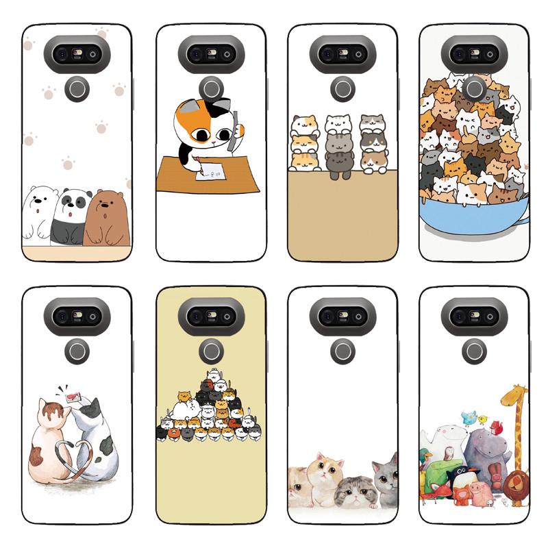 Ốp điện thoại TPU Mềm In Hình Mèo Dễ Thương Cho LG G7 G6 G5 G4 G3 G2