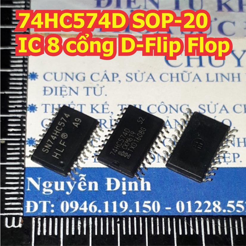 5 con 74HC574D 74HC574 HC574 SN74HC574 SOP-20 IC 8 cổng D-Flip Flop kde1524