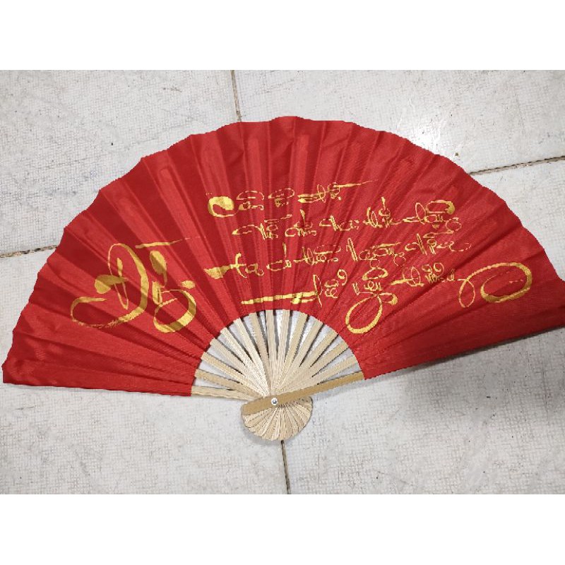 quạt vải thư pháp size  3 30cn
