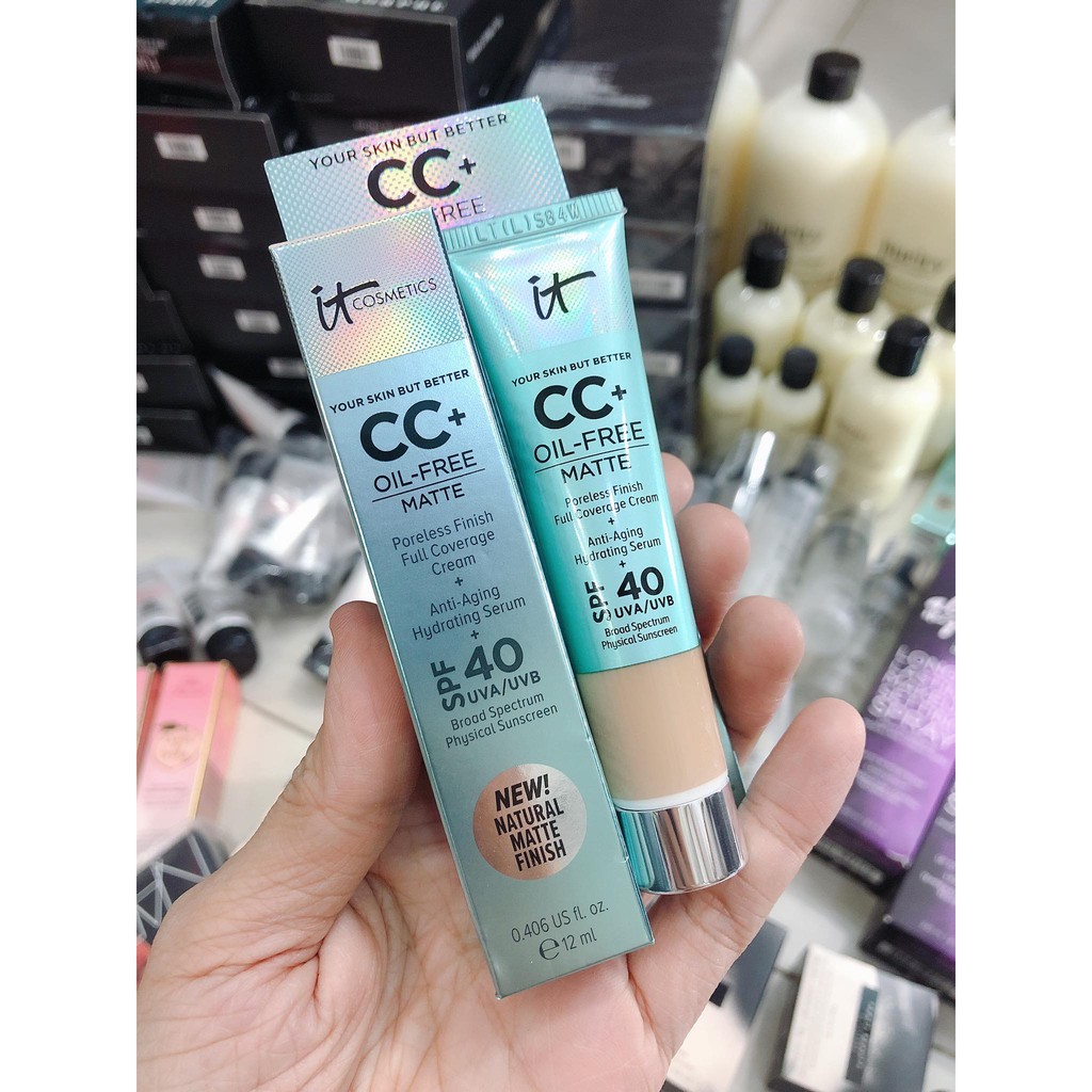 [TRAVELSIZE 12ML ] KEM NỀN CC BẢNG KIỀM DẦU IT COSMETICS YOUT SKIN BUT BETTER CC+ OIL MATTE WITH SPF 40