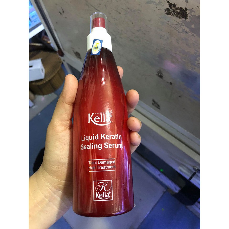 (CHÍNH HÃNG) Xịt Dưỡng Tóc Keratin Phục Hồi Tóc Hư Tổn Kella Liquid Keratin Sealing Serum 250ml