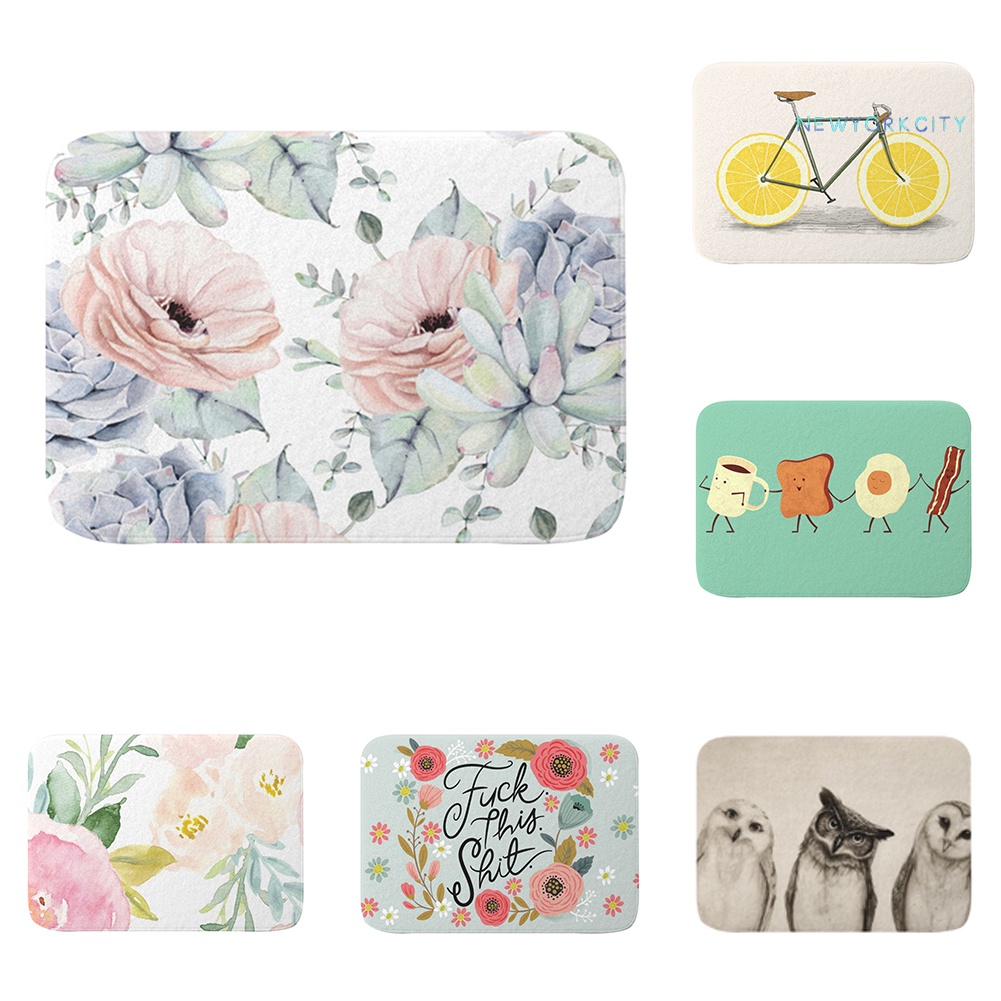 Thảm Chùi Chân Chống Trượt Họa Tiết Hoạt Hình Dễ Thương