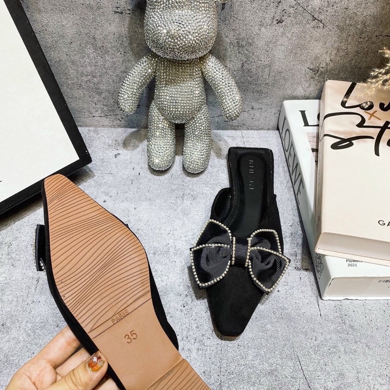 Giay Sục mũi nhọn Yumi store nơ viền xoàn siêu bền đẹp 2022