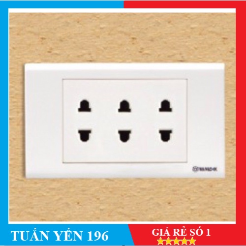 [SINO] Ổ CẮM 3 LỖ - SINO - DÒNG S18 HỘP 10 CÁI
