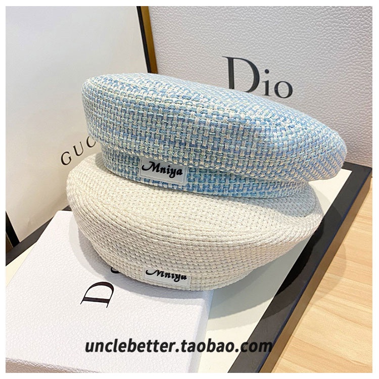 Nón mũ nồi phong cách cổ điển anh caro màu pastel -NE84